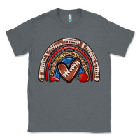 Charcoal Heather football rainbow Classic Tee - Zillion Design Studio