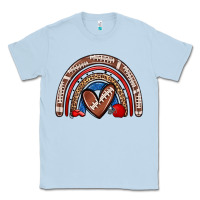 Dusty Blue football rainbow Classic Tee - Zillion Design Studio