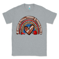Heather Grey football rainbow Classic Tee - Zillion Design Studio