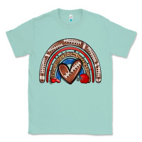 Seafoam football rainbow Classic Tee - Zillion Design Studio