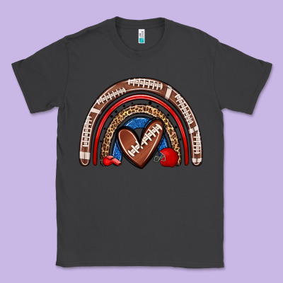 Football Rainbow Classic Tee Designed By Zillion Design Studio