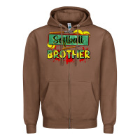 Chestnut softball brother Zipper Hoodie - Zillion Design Studio