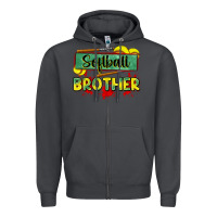 Smoke softball brother Zipper Hoodie - Zillion Design Studio