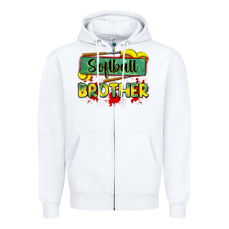 Softball Brother Zipper Hoodie by Zillion Design Studio | Teevron
