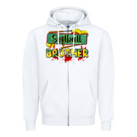 White softball brother Zipper Hoodie - Zillion Design Studio