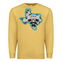 Antique Gold Texas Map Cowhide Turquoise Gemstone Premium Sweatshirt - Bettercallsaul