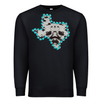 Black Texas Map Cowhide Turquoise Gemstone Premium Sweatshirt - Bettercallsaul