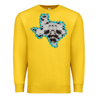 Lemon Texas Map Cowhide Turquoise Gemstone Premium Sweatshirt - Bettercallsaul