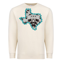Sandshell Texas Map Cowhide Turquoise Gemstone Premium Sweatshirt - Bettercallsaul