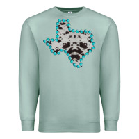 Seafoam Texas Map Cowhide Turquoise Gemstone Premium Sweatshirt - Bettercallsaul