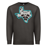 Smoke Texas Map Cowhide Turquoise Gemstone Premium Sweatshirt - Bettercallsaul