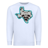 White Texas Map Cowhide Turquoise Gemstone Premium Sweatshirt - Bettercallsaul
