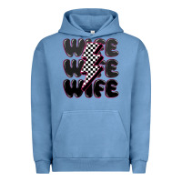 Pigment Pebble Blue wife wife wife Urban Hoodie - MaliasSmallBusiness