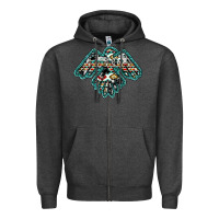 Charcoal Heather western thunderbird Zipper Hoodie - RanaPortraitStore