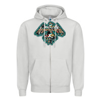 Dove Grey western thunderbird Zipper Hoodie - RanaPortraitStore