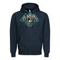 Navy western thunderbird Zipper Hoodie - RanaPortraitStore
