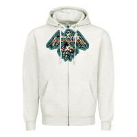 Oatmeal Heather western thunderbird Zipper Hoodie - RanaPortraitStore