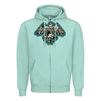Seafoam western thunderbird Zipper Hoodie - RanaPortraitStore