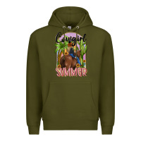 Army Green cowgirl summer Premium Hoodie - MaliasSmallBusiness