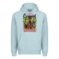 Blue Mist cowgirl summer Premium Hoodie - MaliasSmallBusiness
