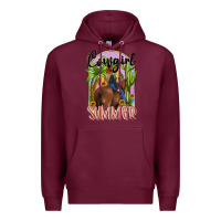 Burgundy cowgirl summer Premium Hoodie - MaliasSmallBusiness
