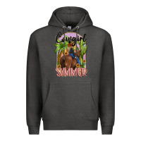 Charcoal Heather cowgirl summer Premium Hoodie - MaliasSmallBusiness