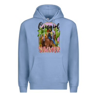 Colony Blue cowgirl summer Premium Hoodie - MaliasSmallBusiness