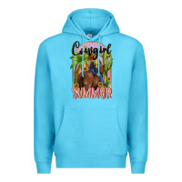 Ocean Blue cowgirl summer Premium Hoodie - MaliasSmallBusiness