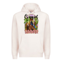 Pale Pink cowgirl summer Premium Hoodie - MaliasSmallBusiness
