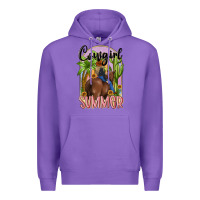 Purple cowgirl summer Premium Hoodie - MaliasSmallBusiness