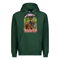 Sports Green cowgirl summer Premium Hoodie - MaliasSmallBusiness