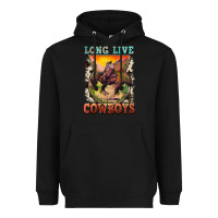 Black long live cowboys Heavyweight Hoodie - FaDigitalArtStudio