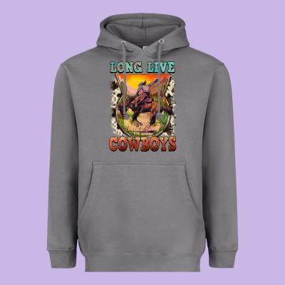 Long Live Cowboys Heavyweight Hoodie Designed By Fadigitalartstudio