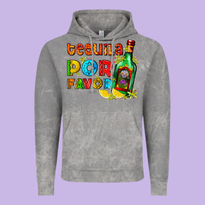 Tequila Porfavor Vintage Hoodie Designed By Adodesignshop