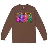 Chestnut christmas trees and lights Long Sleeve Tee - Zillion Design Studio