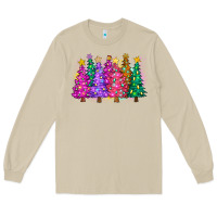 Mushroom christmas trees and lights Long Sleeve Tee - Zillion Design Studio
