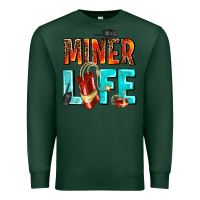 Sports Green miner life Premium Sweatshirt - AdoDesignShop