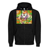 Black spooky season Zipper Hoodie - texasbilliewilder