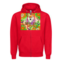 Red spooky season Zipper Hoodie - texasbilliewilder