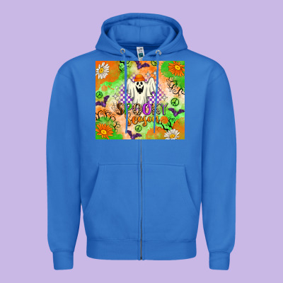 Spooky Season Zipper Hoodie Designed By Texasbilliewilder