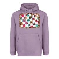 Lavender race background with leopard frame Heavyweight Hoodie - HRA Design Shop