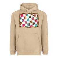 Mushroom race background with leopard frame Heavyweight Hoodie - HRA Design Shop