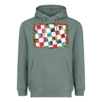 Sage race background with leopard frame Heavyweight Hoodie - HRA Design Shop