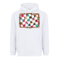 White race background with leopard frame Heavyweight Hoodie - HRA Design Shop