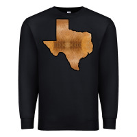 Black Texas Map Western Horsehide Pattern Premium Sweatshirt - Bettercallsaul