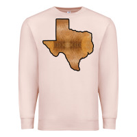 Pale Pink Texas Map Western Horsehide Pattern Premium Sweatshirt - Bettercallsaul