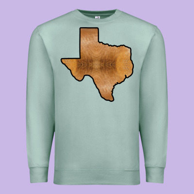 Texas Map Western Horsehide Pattern Premium Sweatshirt Designed By Bettercallsaul