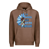 Chestnut in april we wear blue Premium Hoodie - MaliasSmallBusiness