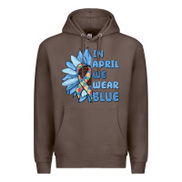 Coffee in april we wear blue Premium Hoodie - MaliasSmallBusiness
