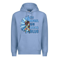 Colony Blue in april we wear blue Premium Hoodie - MaliasSmallBusiness